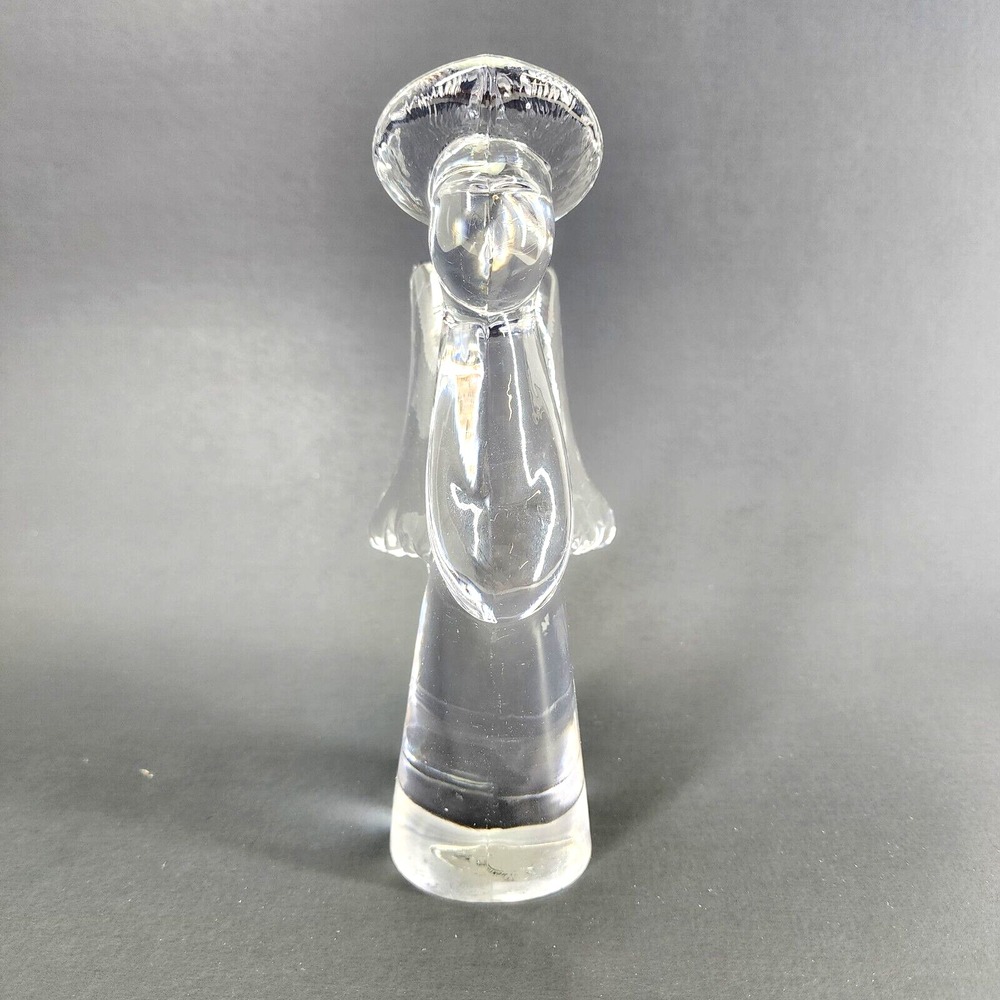 Vintage Toscany Collection Lead Crystal Clear Angel Figurine 7.5"